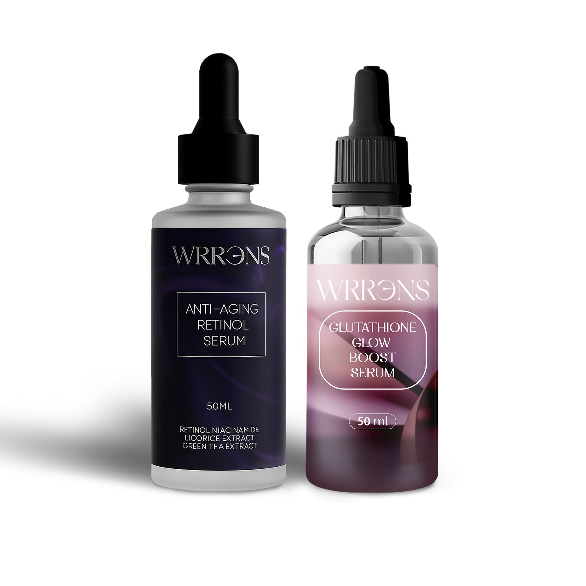retinol vs glutathione 1% Retinol & 2% Glutathione Serum Combo (50ml) – Wrrens