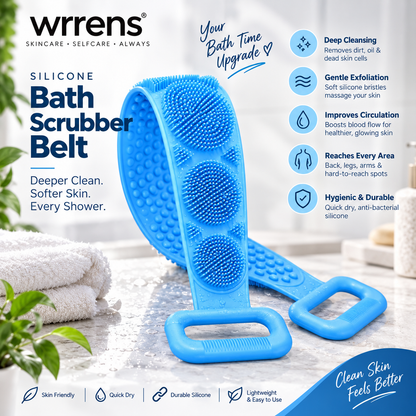 Silcone bath scrubber belt