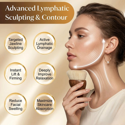 lymphatic facial brush with travel case